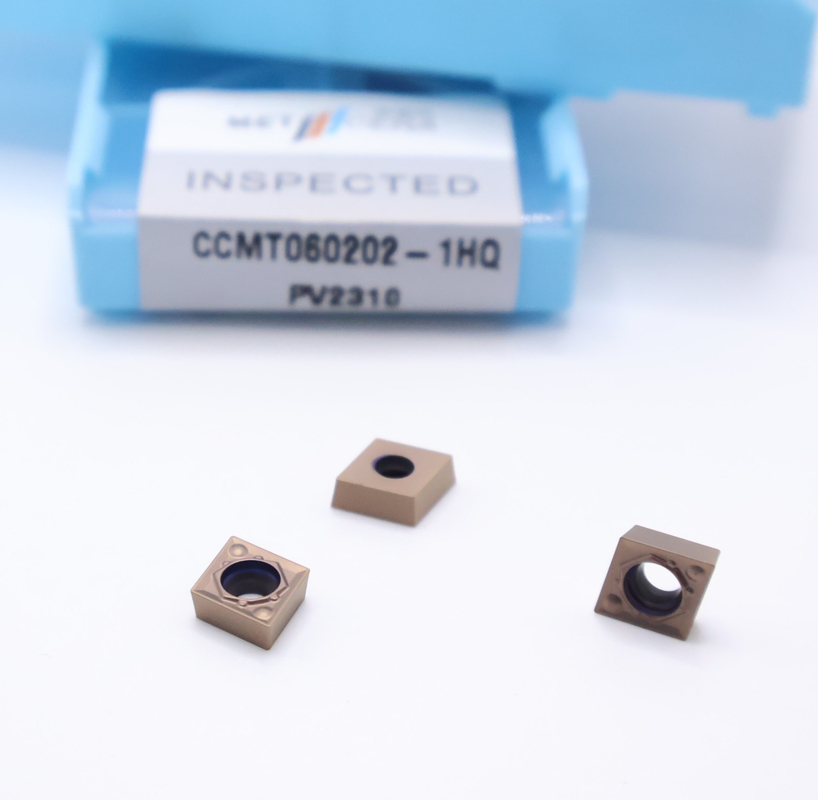 CCMT060202-1HQ PV2310 Εργαλείο κοπής Cermet Εισάγει χάλκινο υλικό HRA92.5 Δυσκαρδία Ευθεία επιφάνεια
