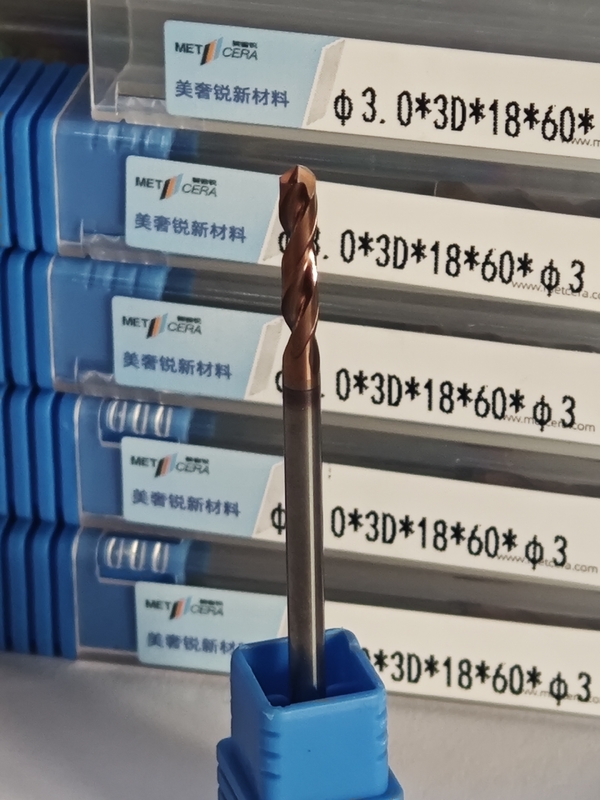 Εργαλείο κοπής καρβιδίου επικαλυμμένο 3D/5D G-εξωτερικό τρυπάνι ψυκτικού φ3.0 x 3D x 18 x 60 x φ3mm