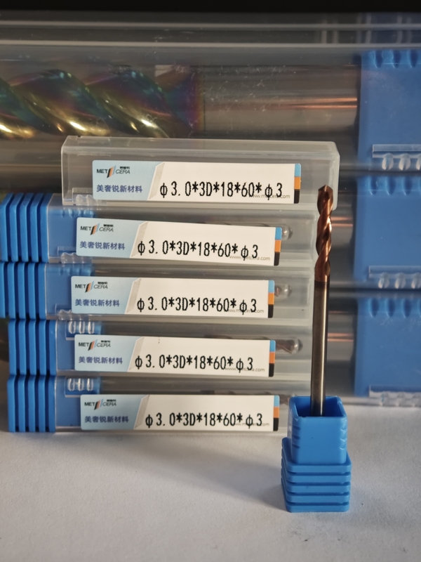 Εργαλείο κοπής καρβιδίου επικαλυμμένο 3D/5D G-εξωτερικό τρυπάνι ψυκτικού φ3.0 x 3D x 18 x 60 x φ3mm