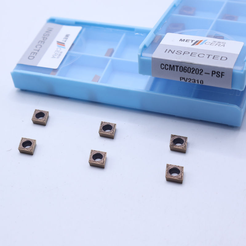CCMT060202 Επικάλυπτο με PVD CNC Στρογγυλοτροφείο Δείκτης Σερμετικού Στρογγυλοτροφείου για το ημιτελές σχιστομετρητή για την επεξεργασία χάλυβα, χαμηλού κράματος