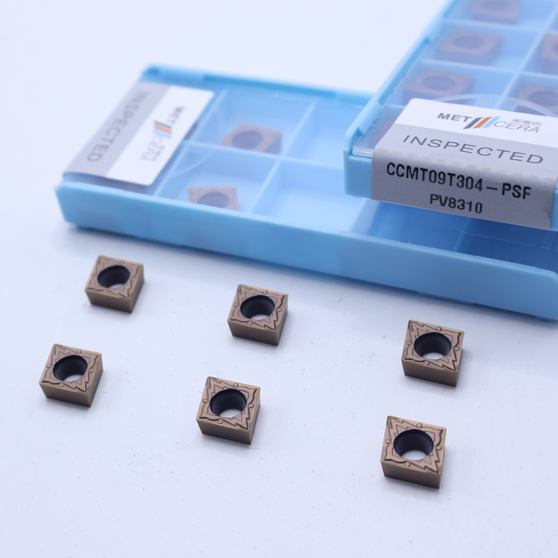 CCMT09T304 Εισαρτήματα στροφής καρβιδίου CNC για την τελική κοπή χάλυβα και κράματος, Εισαρτήματα επικαλυμμένα με PVD, CCMT για εργαλείο στροφής γραμμωτήρα