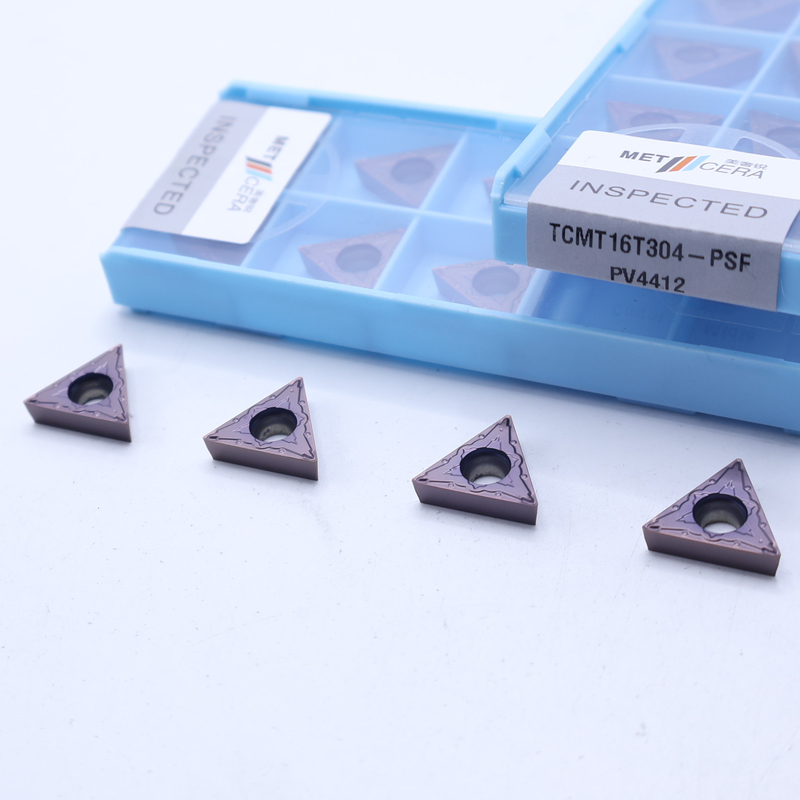 CNC Blade TCMT16T304 Εισαρτήματα βαλφραμίνης βαλφραμίνης TCMT 32.51 Για 1/2 εργαλείο στροφής στροφείου, επικαλυμμένο με PVD, τελικό σπαστικό, κόκκινο μωβ χρώμα