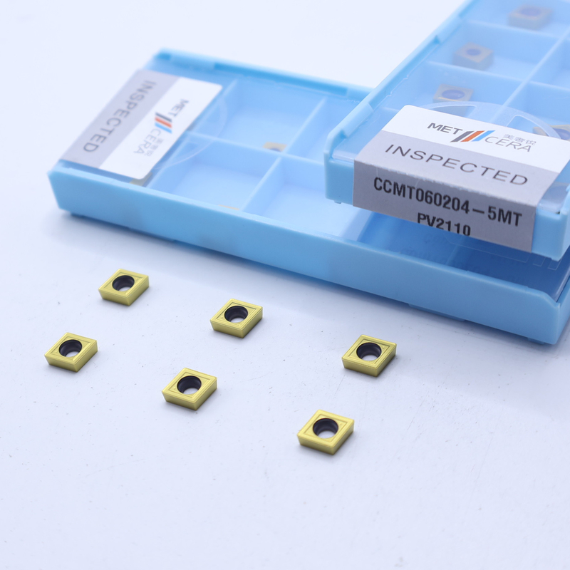 CCMT060204 Εισαρτήματα TiCN Cermet για εσωτερική στροφή Εργαλείο στροφής μετάλλου επικαλυμμένο με PVD 5MT σπαστική μηχανή
