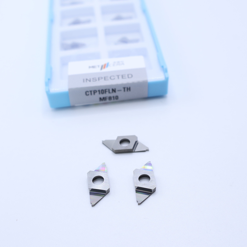 HRA91.8 Σκληρότητα Μη επικαλυμμένο CNC Carbide Insert για το κόψιμο CTP Διαχωρισμός CTP10FLN-TH