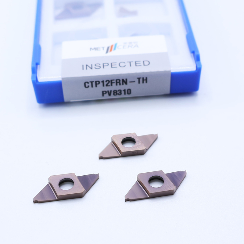 Εμφυτοποιημένο με χάλκινο υλικό CTP12FRN-TH CNC Carbide Insert for Cut-Off