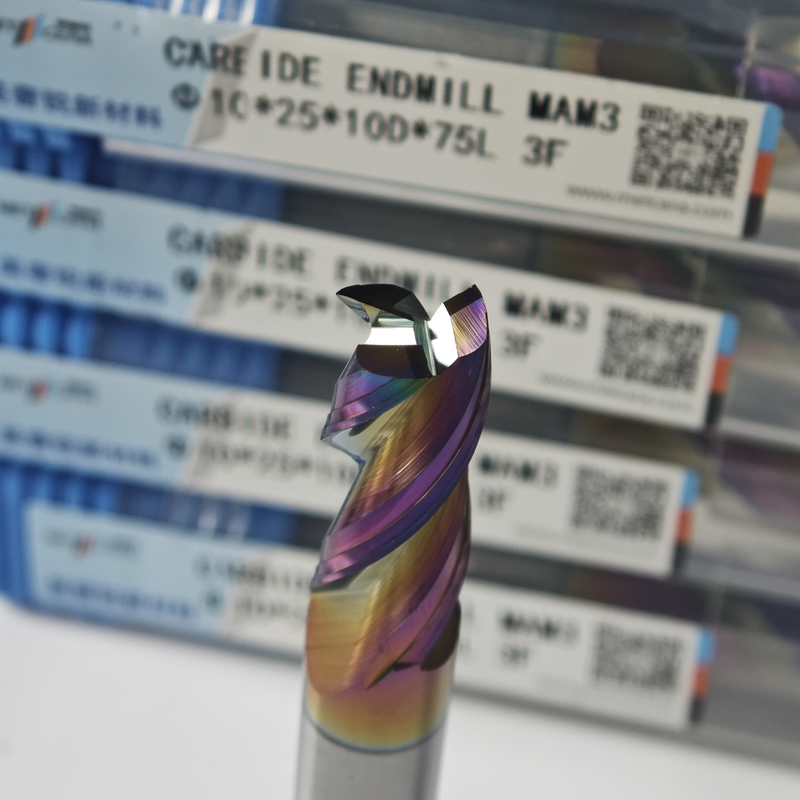 MAE PLUS Υψηλής απόδοσης CNC Τελικό Σιδηροτροφείο 3 φλάουτες Τελικό Σιδηροτροφείο για την επεξεργασία μη σιδηροειδών μετάλλων, αλουμινίου και χαλκού Σιδηροτροφείο 10mm, Φ10x25x10Dx75mm