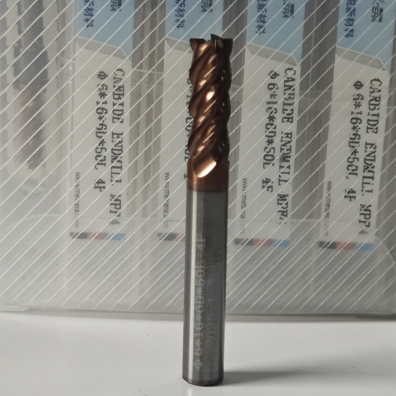 MPF4 Solid Carbide 6mm Universal 4 Flutes Flat End Mill 6x16x6Dx50mm για την κοπή χάλυβα άνθρακα και χαμηλού άνθρακα κράμα χάλυβα