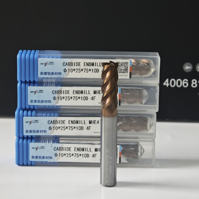 MHE4 Επιστρώσεις TiAlSi HRC55-60 Μεγάλη σκληρότητα Τετραγώνια πεδινή κοπής 10mm, φ10.0x25x10Dx75mm