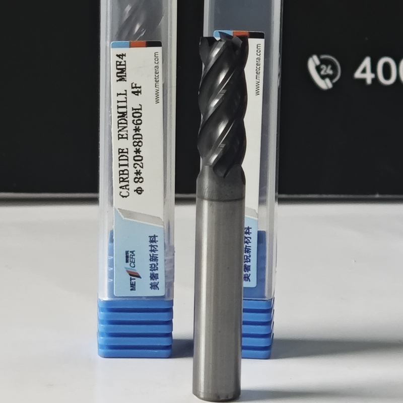 ZrN Coating MME4 Ατσάλι ακατέργαστο φρένο κοπτήρα 8mm φ8.0x20x8Dx60mm για και ακριβής επεξεργασία