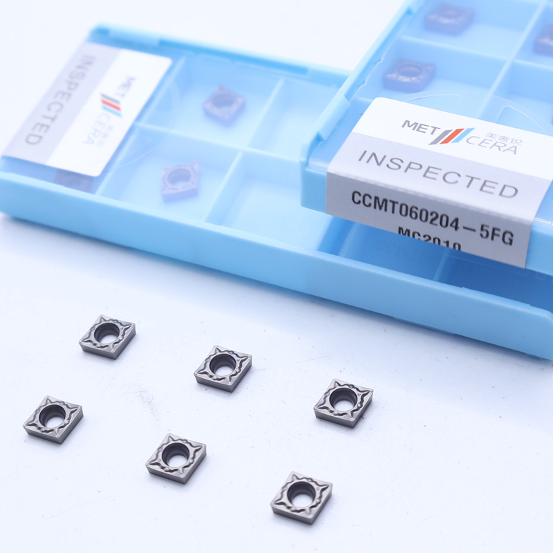 Εισαγωγές στροφής CNC υψηλής αντίστασης CCMT06-5FG CCMT09-5FG Εξωτερικές και εσωτερικές εισαγωγές στροφής