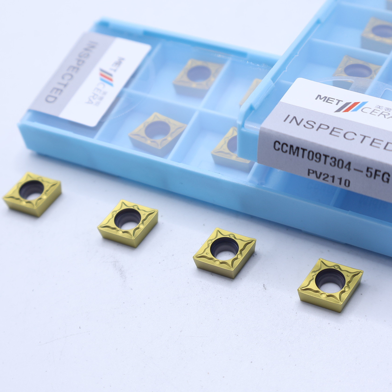 Εισαγωγές στροφής CNC υψηλής αντίστασης CCMT06-5FG CCMT09-5FG Εξωτερικές και εσωτερικές εισαγωγές στροφής