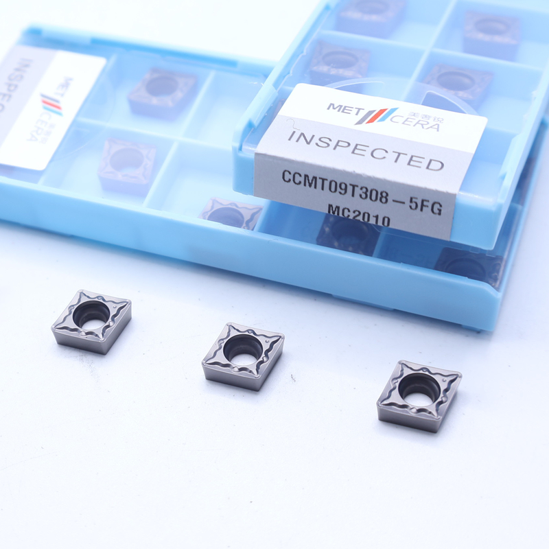 Εισαγωγές στροφής CNC υψηλής αντίστασης CCMT06-5FG CCMT09-5FG Εξωτερικές και εσωτερικές εισαγωγές στροφής
