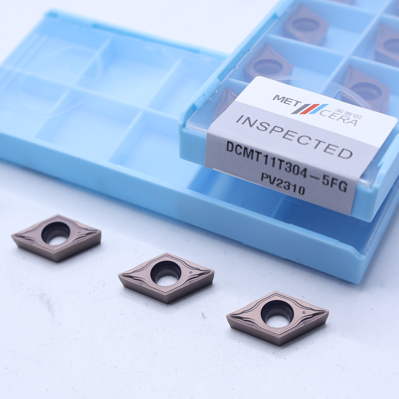 DCMT07 DCMT11 Εισαρτήματα Cermet στο 5FG Chip Breaker για εξωτερική και εσωτερική στροφή χάλυβα