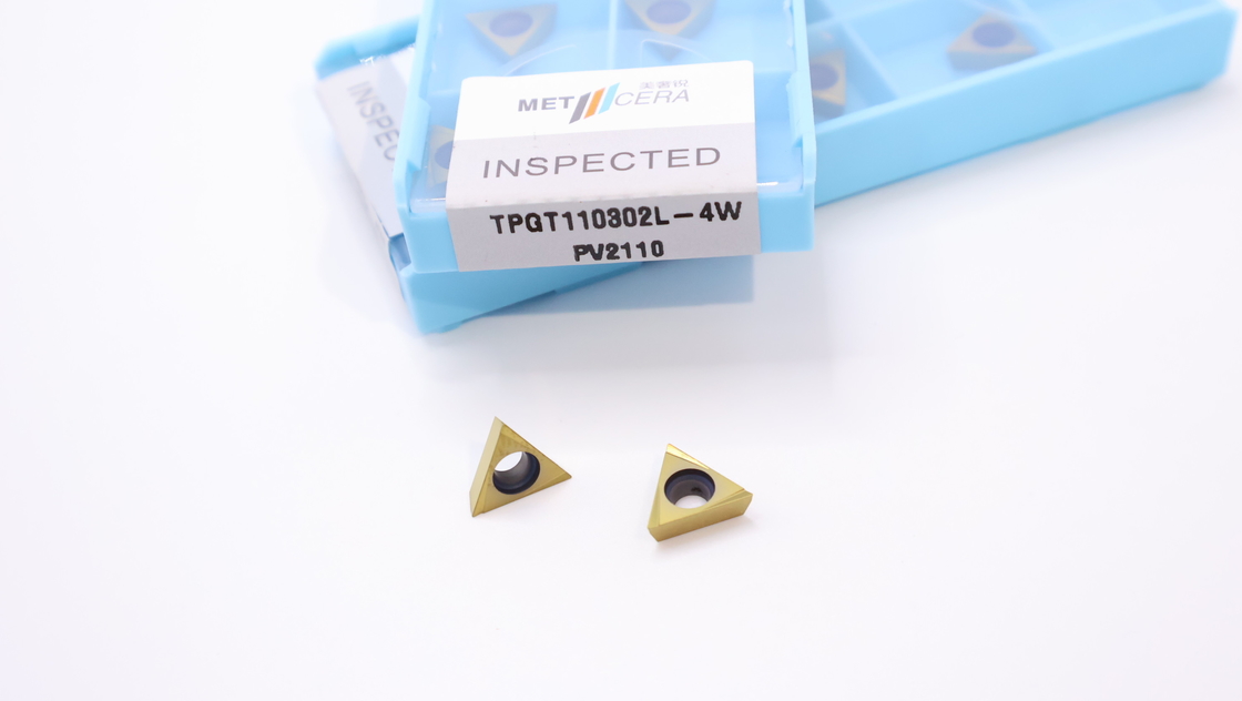 TPGT06 TPGT08 TPGT09 TPGT10 TPGT11 Εισαρτήματα στροφής CNC Cermet με μη επικαλυμμένο επικαλυμμένο 4W Chip Breaker