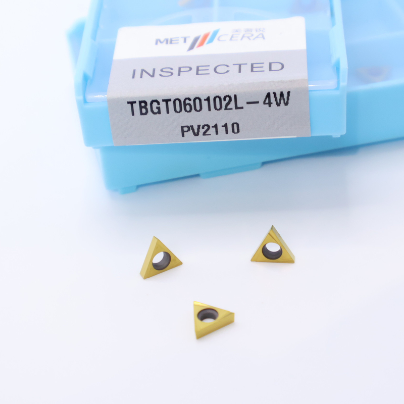 TPGT06 TPGT08 TPGT09 TPGT10 TPGT11 Εισαρτήματα στροφής CNC Cermet με μη επικαλυμμένο επικαλυμμένο 4W Chip Breaker