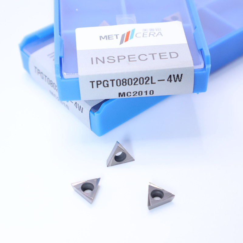 TPGT06 TPGT08 TPGT09 TPGT10 TPGT11 Εισαρτήματα στροφής CNC Cermet με μη επικαλυμμένο επικαλυμμένο 4W Chip Breaker