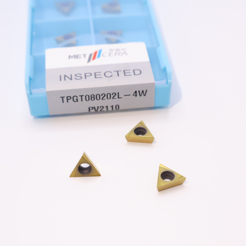 TPGT06 TPGT08 TPGT09 TPGT10 TPGT11 Εισαρτήματα στροφής CNC Cermet με μη επικαλυμμένο επικαλυμμένο 4W Chip Breaker