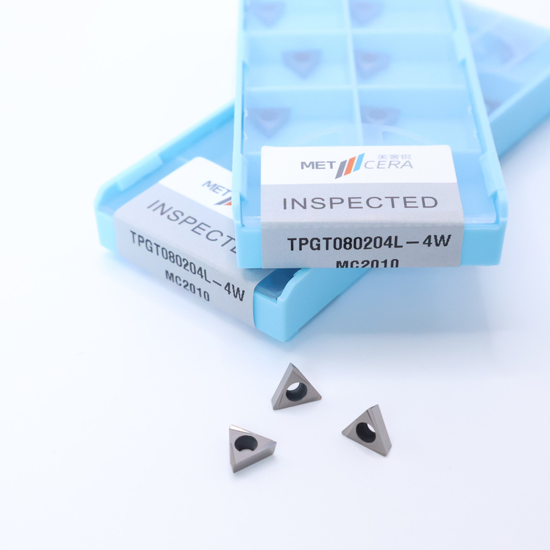 TPGT06 TPGT08 TPGT09 TPGT10 TPGT11 Εισαρτήματα στροφής CNC Cermet με μη επικαλυμμένο επικαλυμμένο 4W Chip Breaker