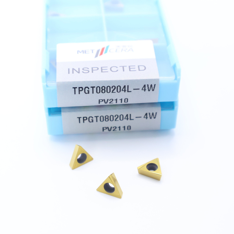 TPGT06 TPGT08 TPGT09 TPGT10 TPGT11 Εισαρτήματα στροφής CNC Cermet με μη επικαλυμμένο επικαλυμμένο 4W Chip Breaker