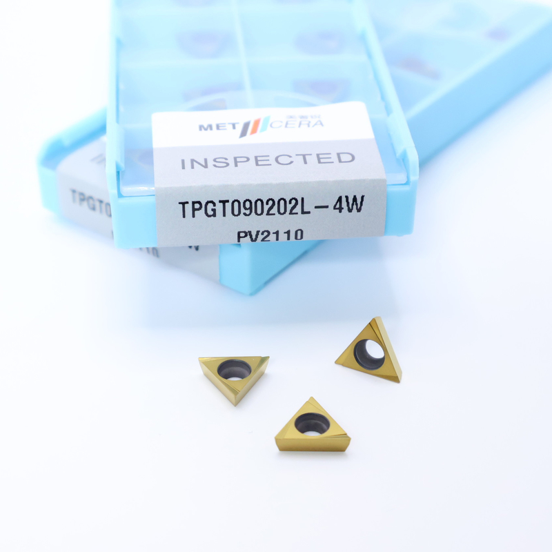 TPGT06 TPGT08 TPGT09 TPGT10 TPGT11 Εισαρτήματα στροφής CNC Cermet με μη επικαλυμμένο επικαλυμμένο 4W Chip Breaker
