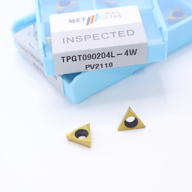 TPGT06 TPGT08 TPGT09 TPGT10 TPGT11 Εισαρτήματα στροφής CNC Cermet με μη επικαλυμμένο επικαλυμμένο 4W Chip Breaker