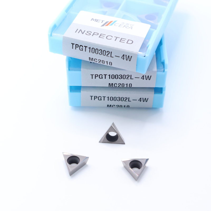 TPGT06 TPGT08 TPGT09 TPGT10 TPGT11 Εισαρτήματα στροφής CNC Cermet με μη επικαλυμμένο επικαλυμμένο 4W Chip Breaker