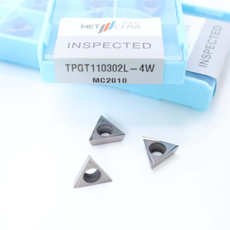 TPGT06 TPGT08 TPGT09 TPGT10 TPGT11 Εισαρτήματα στροφής CNC Cermet με μη επικαλυμμένο επικαλυμμένο 4W Chip Breaker