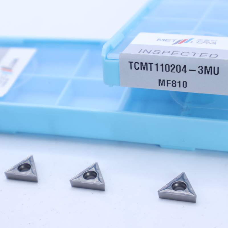 Εισαγωγή στροφής καρβιδίου TCMT09 TCMT11 TCMT16, θετική Εισαγωγή CNC με 3MU ημιτελή σπαστικό