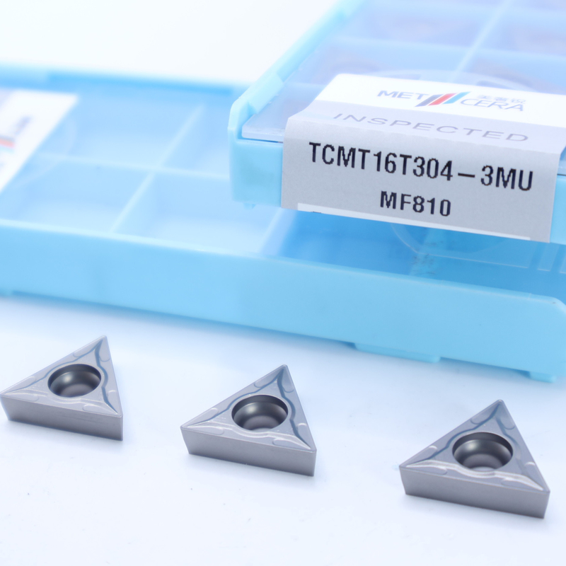 Εισαγωγή στροφής καρβιδίου TCMT09 TCMT11 TCMT16, θετική Εισαγωγή CNC με 3MU ημιτελή σπαστικό