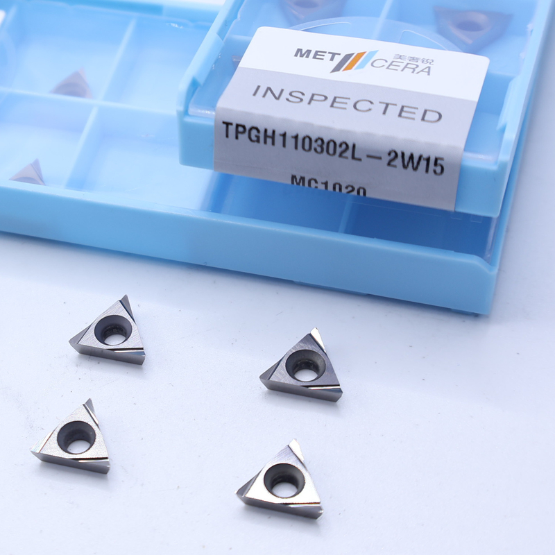 TiCN Cermet CNC Στροφή Εισάγει TPGH1103 με 2W15 Sharp Finish Chip Breaker Χάλυβα Υλικό Υψηλή αντοχή στην φθορά