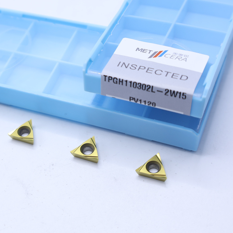 TiCN Cermet CNC Στροφή Εισάγει TPGH1103 με 2W15 Sharp Finish Chip Breaker Χάλυβα Υλικό Υψηλή αντοχή στην φθορά
