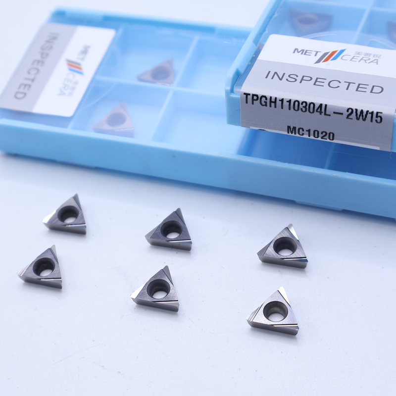 TiCN Cermet CNC Στροφή Εισάγει TPGH1103 με 2W15 Sharp Finish Chip Breaker Χάλυβα Υλικό Υψηλή αντοχή στην φθορά