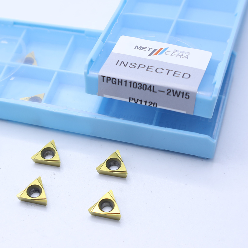 TiCN Cermet CNC Στροφή Εισάγει TPGH1103 με 2W15 Sharp Finish Chip Breaker Χάλυβα Υλικό Υψηλή αντοχή στην φθορά