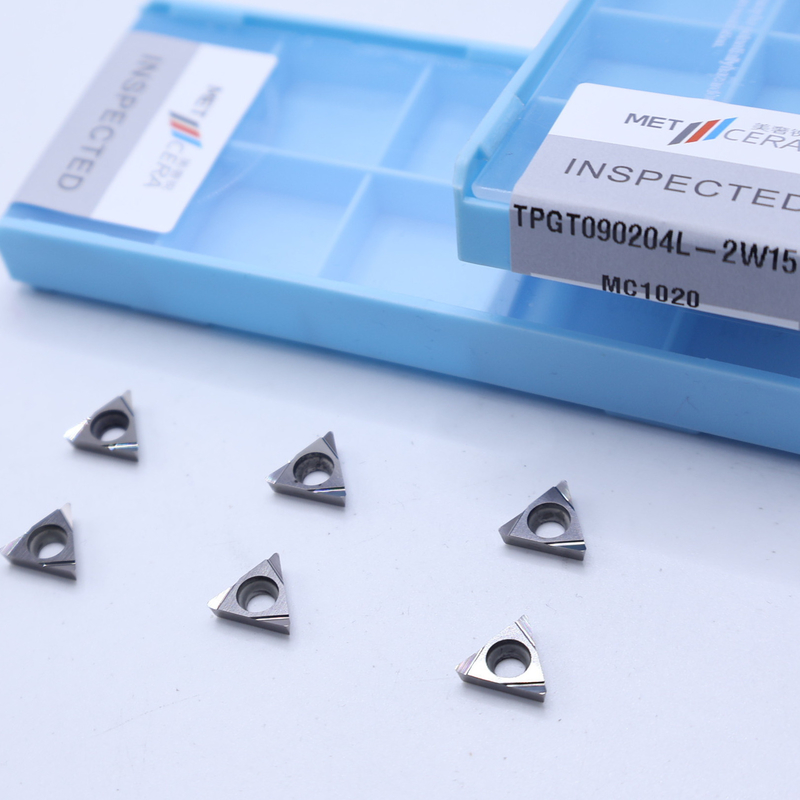 Εισάγει TPGT0902 με 2W15 Sharp Finish Chip Breaker για την επεξεργασία χάλυβα, μετάλλου, κράματος
