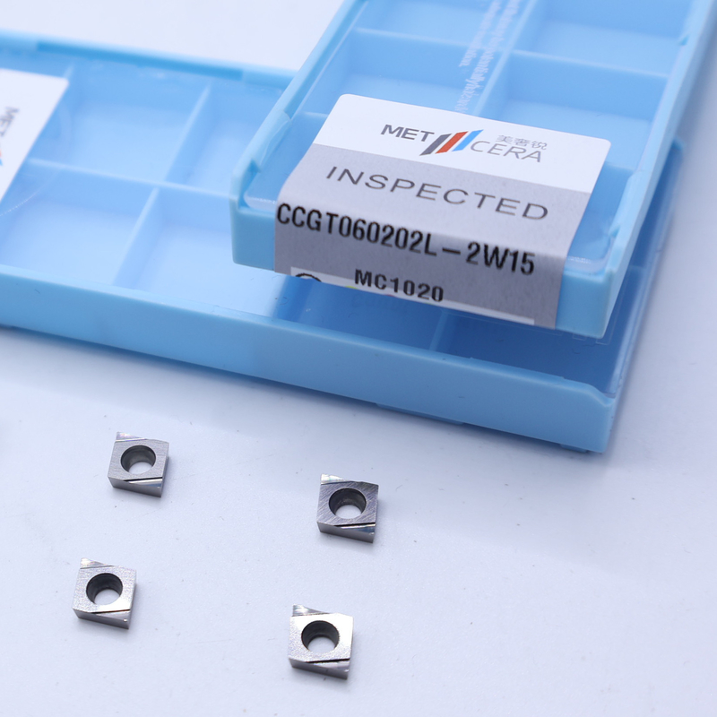 Εισάγει CNC στροφή CCGT06 με 2W15 Sharp Finish Chip Breaker για την επεξεργασία χάλυβα / μετάλλου / κράματος