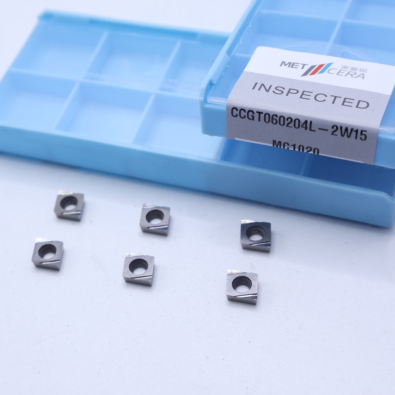 Εισάγει CNC στροφή CCGT06 με 2W15 Sharp Finish Chip Breaker για την επεξεργασία χάλυβα / μετάλλου / κράματος