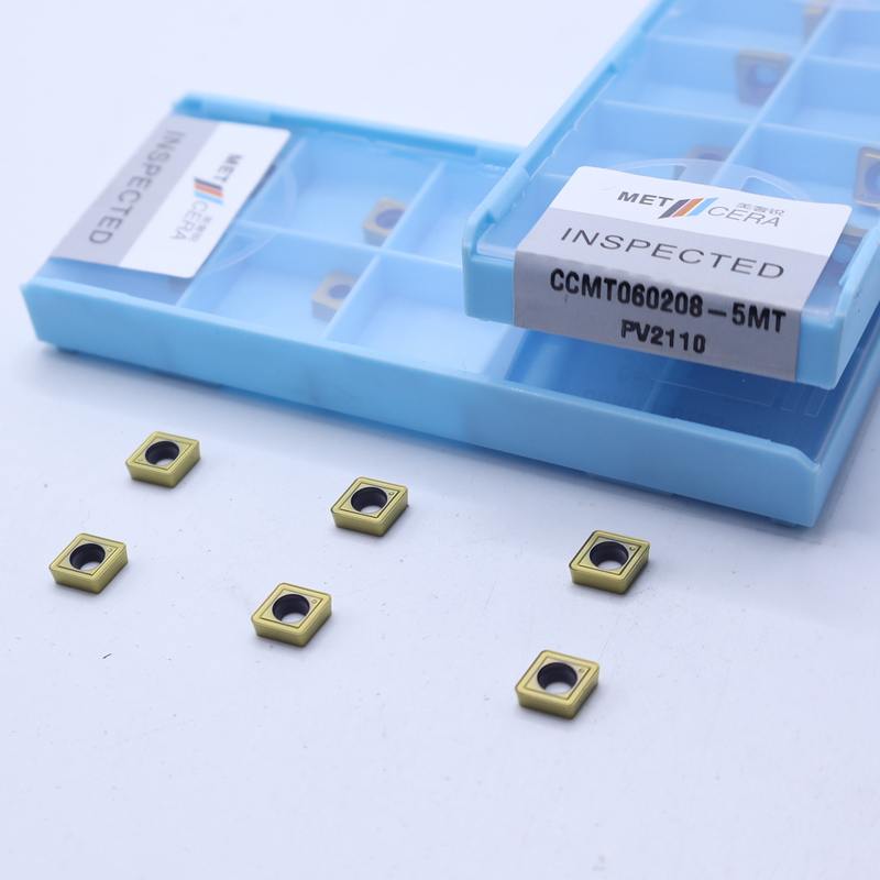 CCMT06 CCMT09 Θετικές Εισαγωγές Στροφής CNC με 5MT ημιτελή σπασίκλες, Εισαγωγή Στροφής Cermet