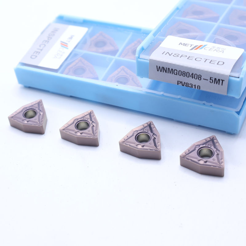 WNMG08 Επίστρωμα PVD Καρβιδίου Εισαγωγή τόρνευσης με 5MT Chipbreaker για Χάλυβα και Κράμα Χάλυβα