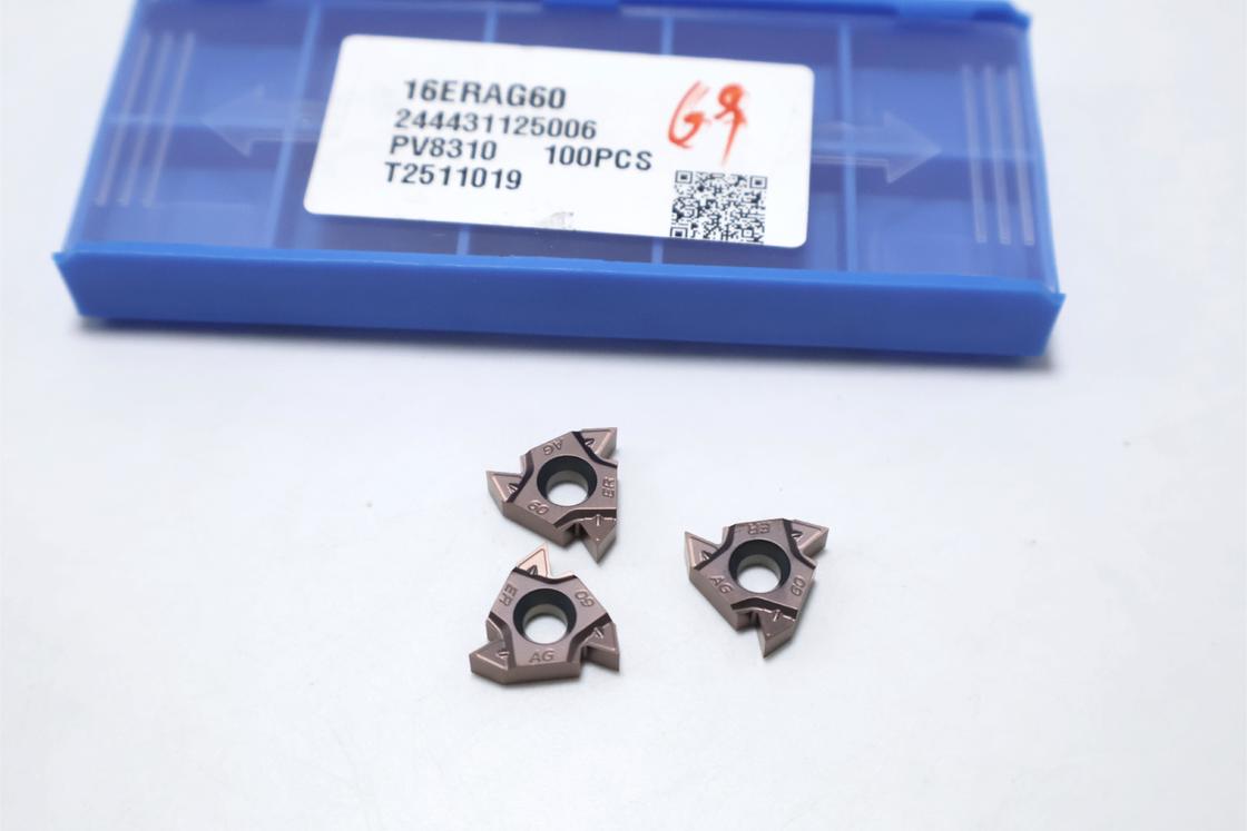 55DEG Εξωτερική ιντεξοποιημένη καρβιδική εισαγωγή υψηλής αντοχής κόψιμο νήματος Εισαγωγές μερικού προφίλ PVD επικαλυμμένο 16ERAG55 16ERAG60