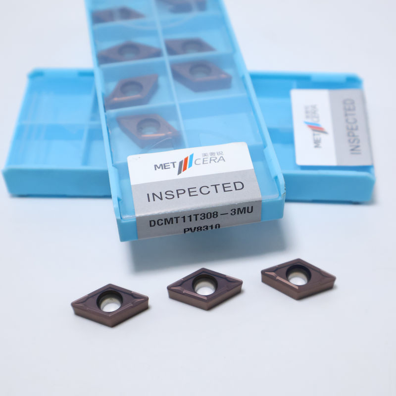 DCMT07 DCMT11T3 55° Ρομβοειδή ένθετα καρβιδίου για χάλυβα, ανοξείδωτο χάλυβα, θετικό ένθετο σε chipbreaker 3MU