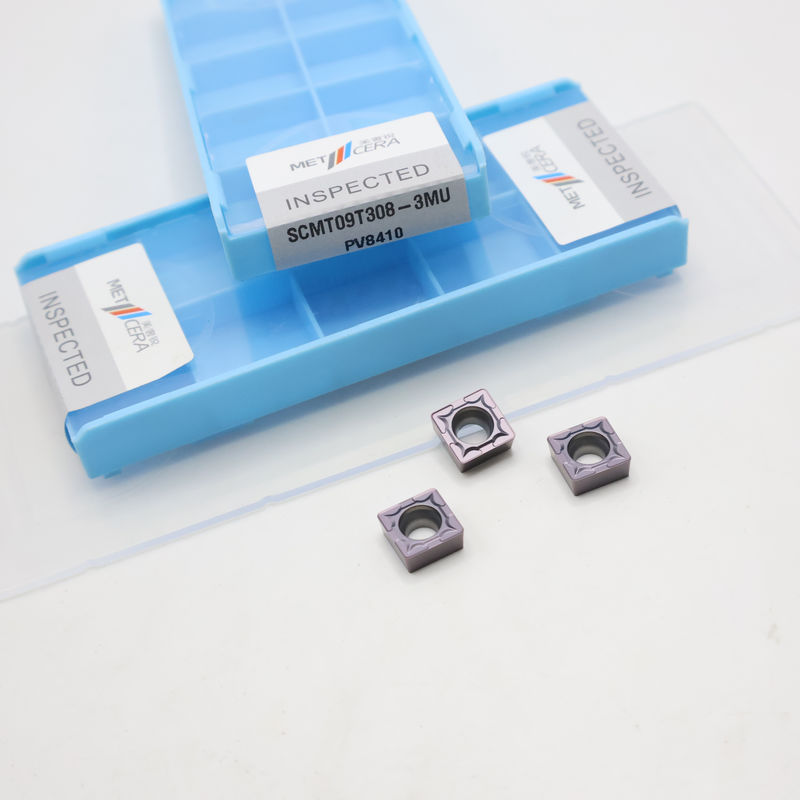 SCMT09T308 90° Τετράγωνες καρβιδίου ένθετα τόρνευσης για χάλυβα, ανοξείδωτο χάλυβα σε 3MU chipbreaker