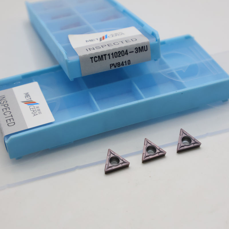 Επικάλυπτο καρβίδιο στροφή εισαγωγή TCMT09 TCMT11 TCMT16 θετική CNC εισαγωγή με 3MU ημιτελή σπαστικό